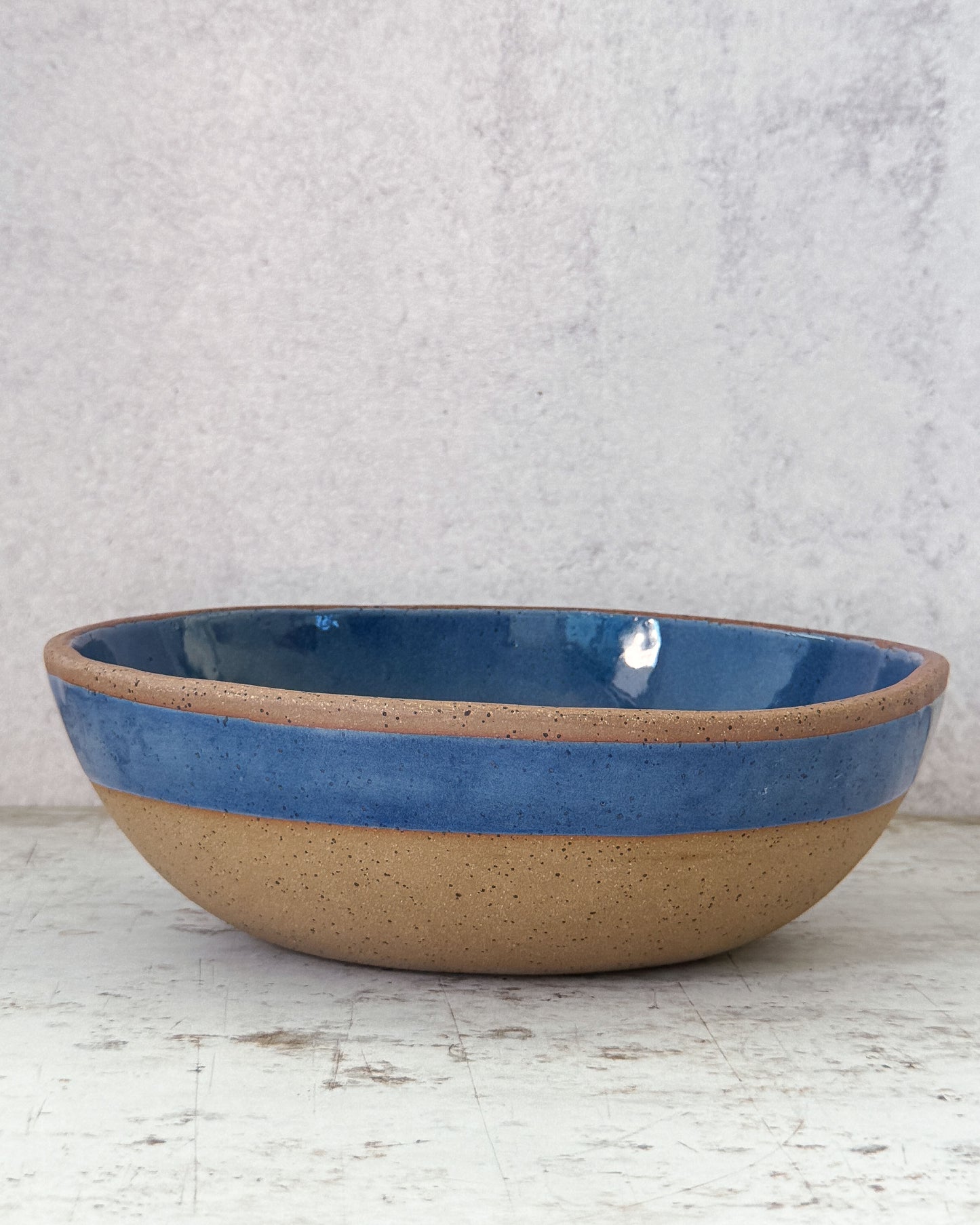 medium stoneware serving bowl cobalt