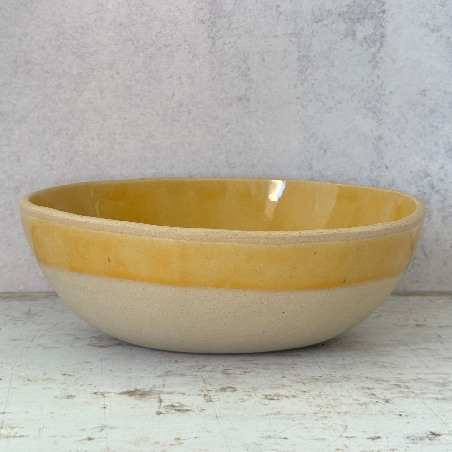 medium stoneware serving bowl golden rod