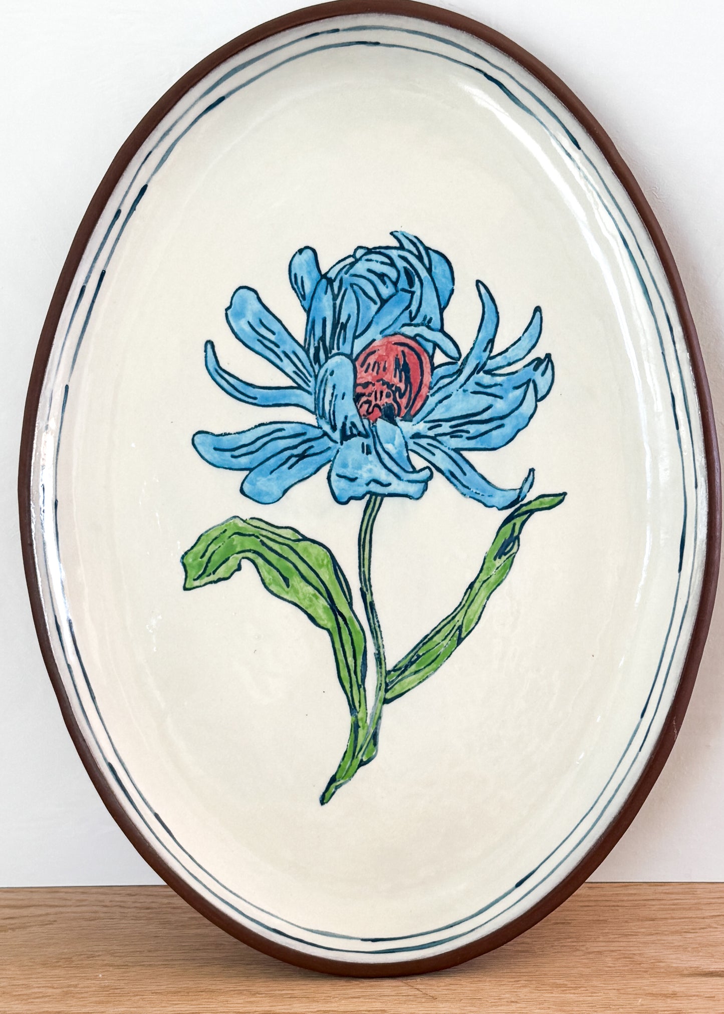 dahlia medium oval serving platter