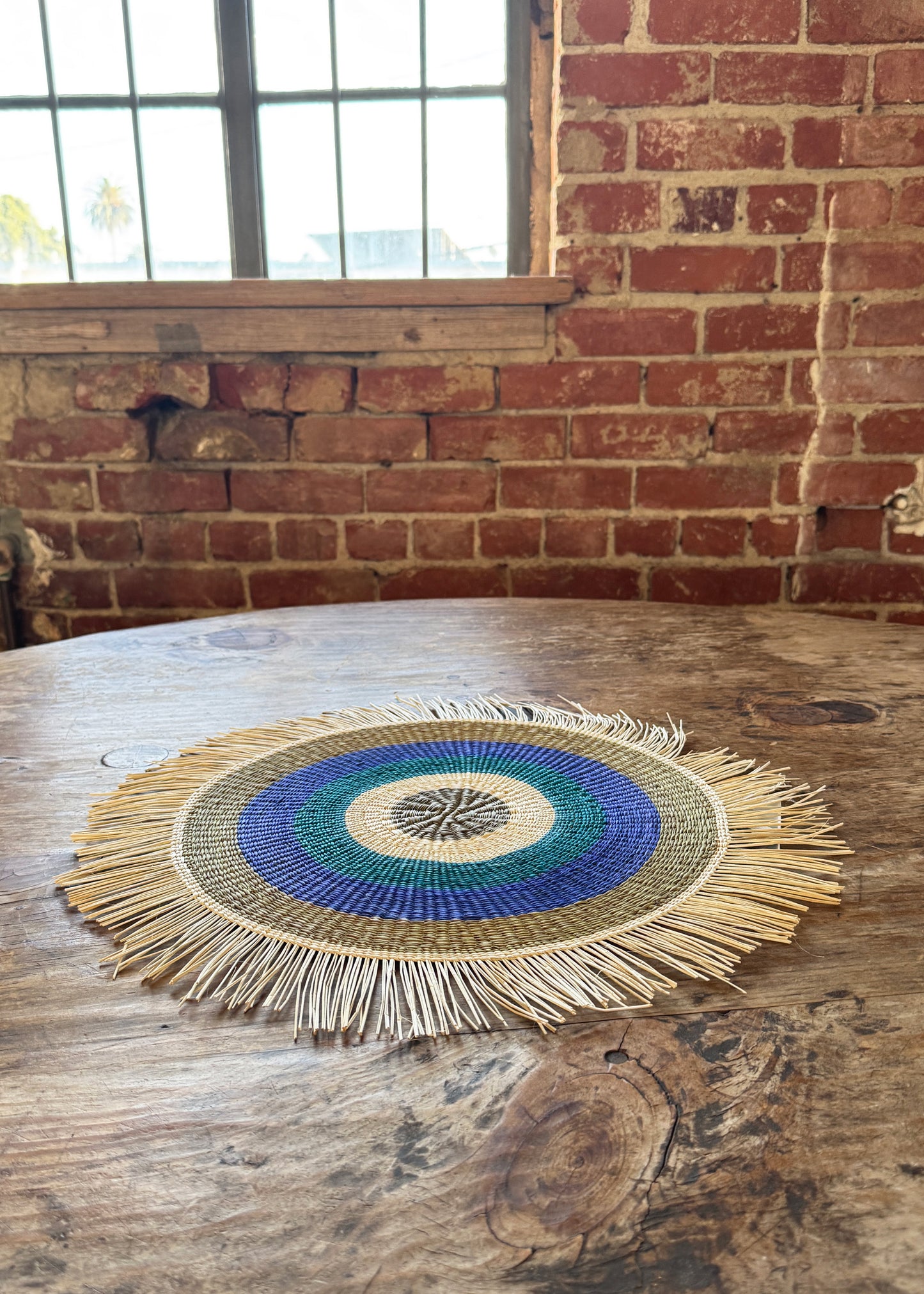 large hand woven wall art from Honduras