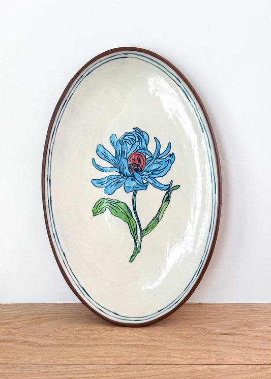 dahlia large oval serving platter