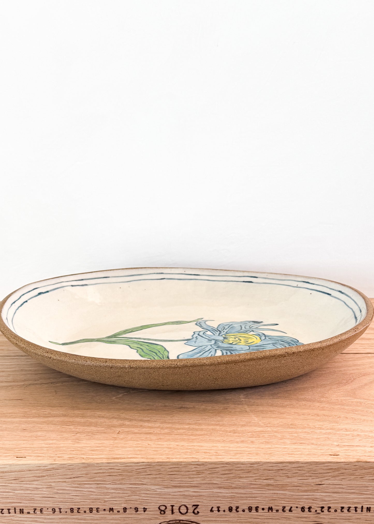 dahlia oval hand serving dish